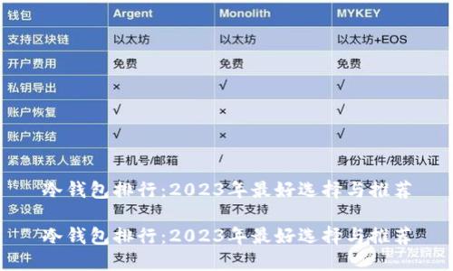 冷钱包排行：2023年最好选择与推荐

冷钱包排行：2023年最好选择与推荐